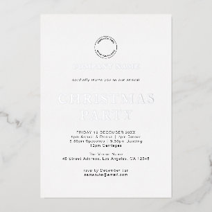 Modernes Corporate Text Weihnachten Party Luxus Re Folieneinladung