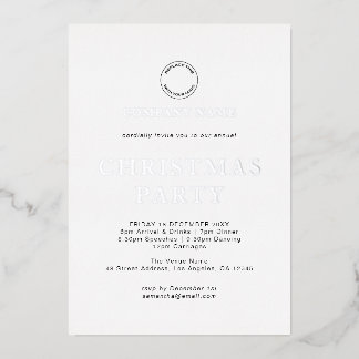 Modernes Corporate Text Weihnachten Party Luxus Re Folieneinladung