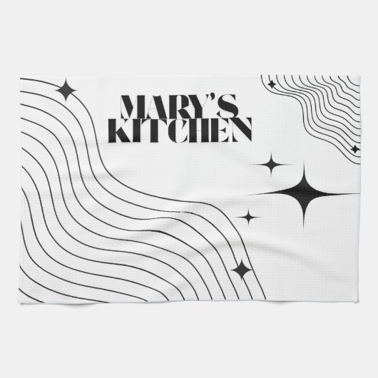 Modernes Cosmic Star Kitchtuch Geschirrtuch (Horizontal)