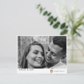 Modernes Coupl B/W Foto mit Dusche Postkarte (Stehend Vorderseite)