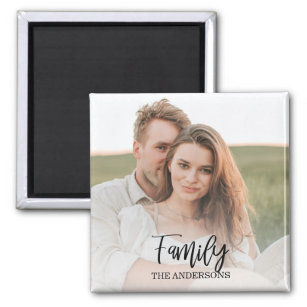 Modernes Couple Collage Foto & liebevolles Familie Magnet