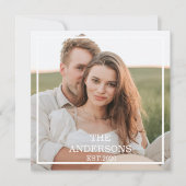 Modernes Couple Collage Foto & Minimal Familienges (Vorderseite)