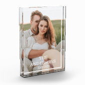 Modernes Couple Collage Foto & Minimal Familienges (Links)