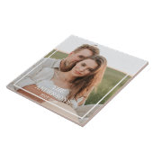 Modernes Couple Collage Foto & Minimal Familienges Fliese (Seite)