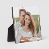 Modernes Couple Collage Foto & Minimal Familienges Fotoplatte (Vorderseite)