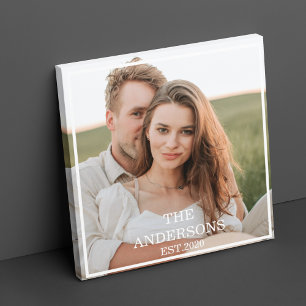 Modernes Couple Collage Foto & Minimal Familienges Leinwanddruck