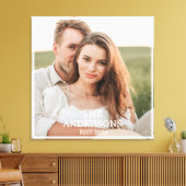 Modernes Couple Collage Foto & Minimal Familienges Leinwanddruck (Insitu (Wohnzimmer))