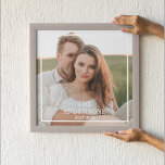 Modernes Couple Collage Foto & Minimal Familienges Poster<br><div class="desc">Modernes Couple Collage Foto & Minimal Familiengeschenk</div>