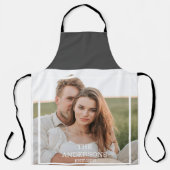 Modernes Couple Collage Foto & Minimal Familienges Schürze (Vorderseite)