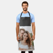 Modernes Couple Collage Foto & Minimal Familienges Schürze (Getragen)