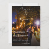 Modernes Couple Dancing beleuchtet Foto Hochzeit Einladung (Vorderseite)