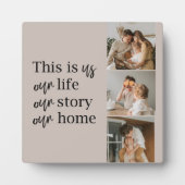 Modernes Couple Family Foto & Family Quote Fotoplatte (Vorderseite)