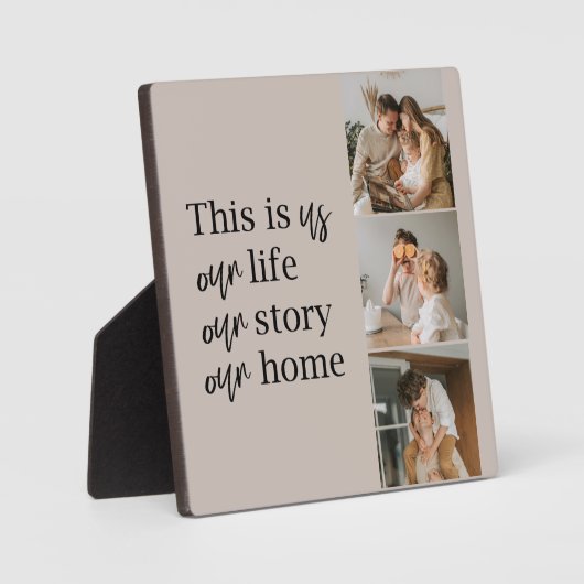 Modernes Couple Family Foto & Family Quote Fotoplatte (Vorderseite)