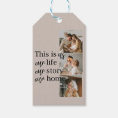 Modernes Couple Family Foto & Family Quote Geschenkanhänger (Vorderseite)