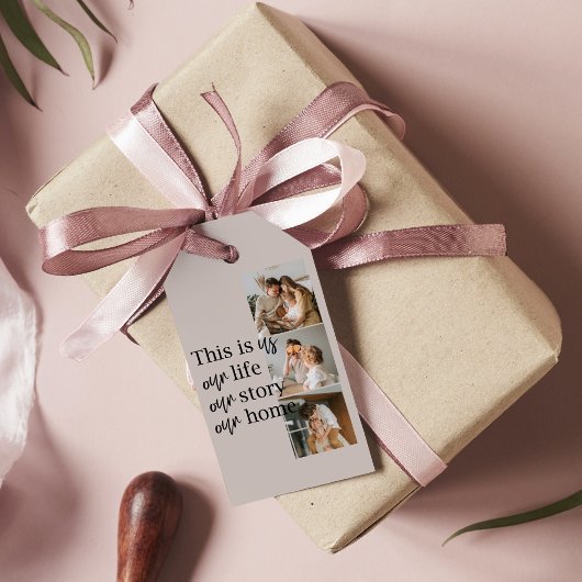 Modernes Couple Family Foto & Family Quote Geschenkanhänger