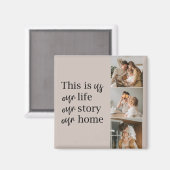 Modernes Couple Family Foto & Family Quote Magnet (Vorderseite/Rückseite)