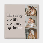 Modernes Couple Family Foto & Family Quote Magnet (Vorne)