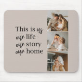 Modernes Couple Family Foto & Family Quote Mousepad (Vorne)