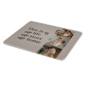 Modernes Couple Family Foto & Family Quote Schneidebrett (Ecke)