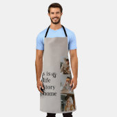 Modernes Couple Family Foto & Family Quote Schürze (Getragen)