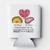 Modernes Couple-Taco und Fleischliebhaber maßgesch Dosenkühler (Rückseite)