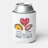 Modernes Couple-Taco und Fleischliebhaber maßgesch Dosenkühler (Kanne Rückseite)