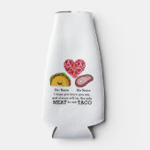 Modernes Couple-Taco und Fleischliebhaber maßgesch Flaschenkühler (Vorderseite)