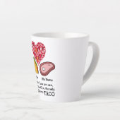 Modernes Couple-Taco und Fleischliebhaber maßgesch Milchtasse (Rechte Ecke)