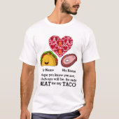 Modernes Couple-Taco und Fleischliebhaber maßgesch T-Shirt (Vorderseite)
