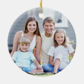 Modernes COVID-19 Wir überlebten Quarantine-Foto Keramik Ornament (Hinten)