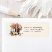 Modernes Cowboy Boots Rücksendeadresse-Label für W (Insitu)