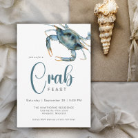 Modernes Crab Fest Wasserfarbe Blaue Krabbe
