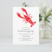 Modernes Crawfish Boil Housewarming Party Einladung (Stehend Vorderseite)