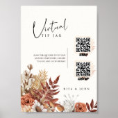 Modernes Cream Boho Tippen Sie Ihrem Barkeeper Hoc Poster (Vorne)