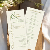 Modernes Cream- und Green Minimalistisch Wedding P
