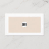 Modernes Creme-Geschäft Dankeschön Karte (Rückseite)