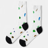Modernes Crystal Terrazzo Muster Socken (Linkes Detail)