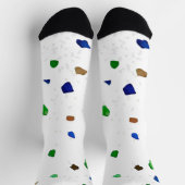Modernes Crystal Terrazzo Muster Socken (Oben)