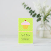 Modernes Cupcake Bakery Muster Visitenkarte (Stehend Vorderseite)