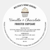 Modernes Cupcake Cake Bakery Hütte Label Runder Aufkleber (Vorderseite)