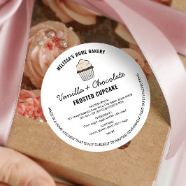 Modernes Cupcake Cake Bakery Hütte Label Runder Aufkleber