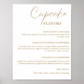 Modernes Cupcake Hochzeitsmenü Dessertschild Poster (Vorne)