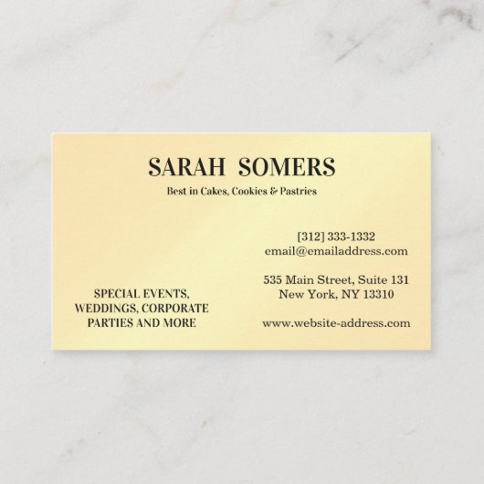 Modernes Cupcake Logo Bakery Catering Glitzer Trop Visitenkarte (Rückseite)