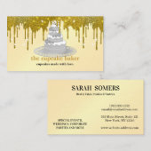 Modernes Cupcake Logo Bakery Catering Glitzer Trop Visitenkarte (Vorne/Hinten)