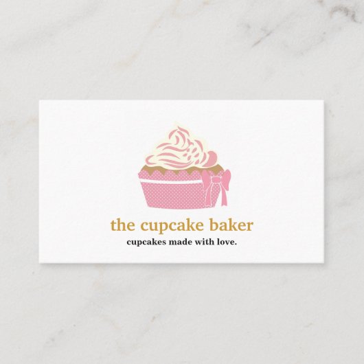Modernes Cupcake Logo Bakery Koch Catering Visitenkarte (Vorderseite)
