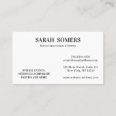 Modernes Cupcake Logo Bakery Koch Catering Visitenkarte (Rückseite)