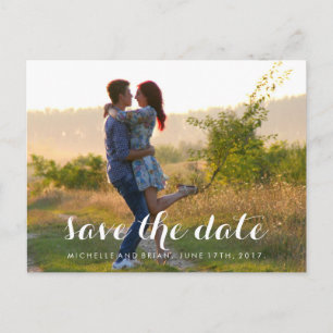 Modernes Curry Save the Date Foto Design Ankündigungspostkarte