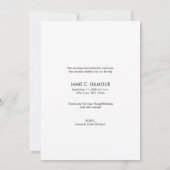 Modernes Custom Baby Foto Vielen Dank Script Ankündigung (Rückseite)