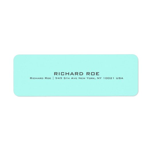 Modernes Cyan-Beruflich-Rücksendesiegel (Vorne)