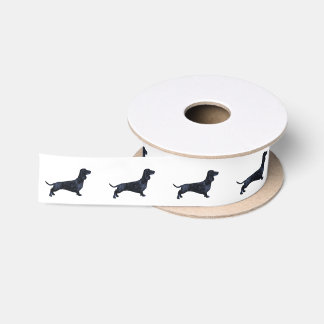 Modernes Dackel-Silhouette-Satinband Satinband